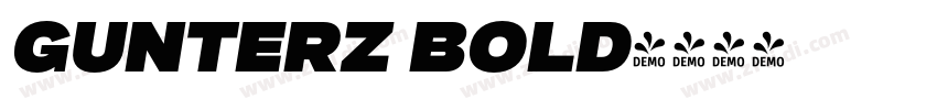 Gunterz Bold字体转换